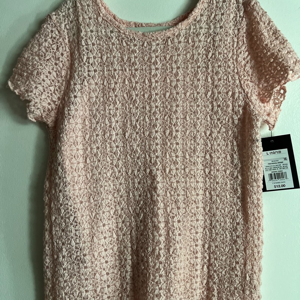 Art Class Pink Textured Short Sleeve T-Shirt